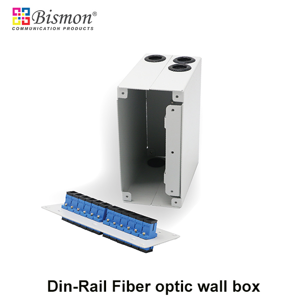 DIN-Rail 12 Core Wall Box fiber optic with 12xSC-simplex Single-mode